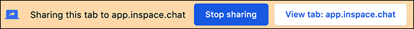 Stop sharing button