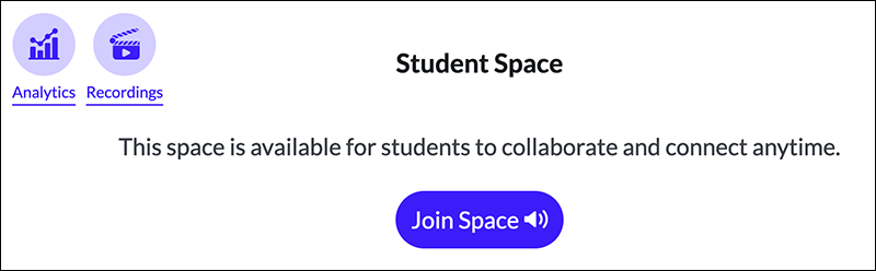Student Space Join Space button